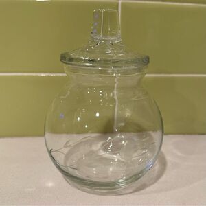 Vintage Princess House Heritage Etched Crystal Jar with Lid